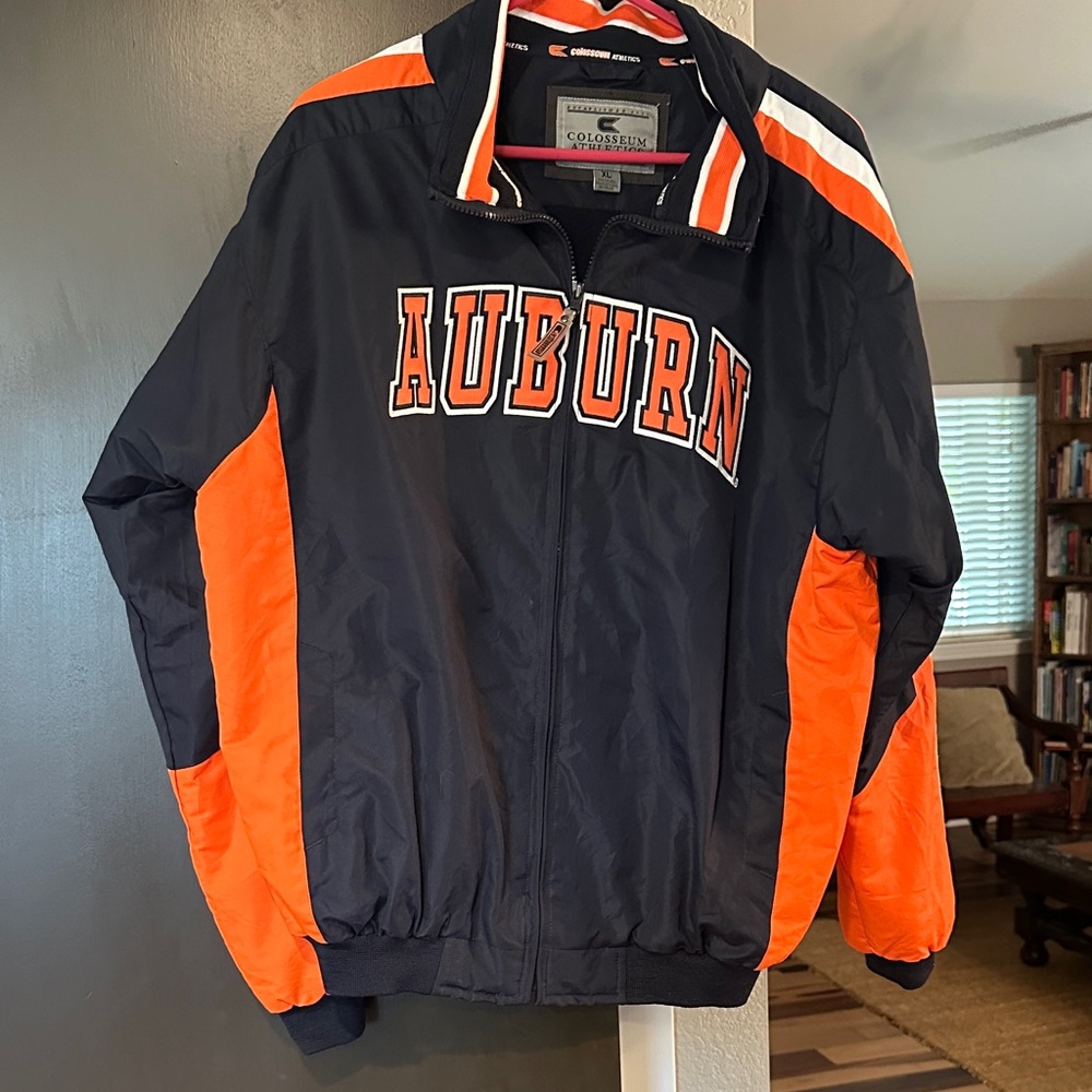 Colosseum Auburn Windbreaker - Black and Orange